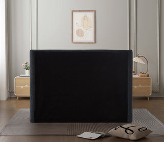 Penny Bed, Black, Full, Chenille Fabric