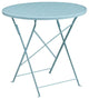Flash Commercial 30" RD Sky Blue Steel Folding Patio Table - CO-4-SKY-GG