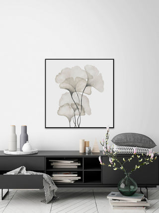 "Ginkgo Biloba Leaves" Floater Framed Painting Print, Canvas, 12"x12"