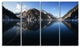 Frozen Mountain Lake Pano, Landscape Canvas Art Print, 48"x28", 4 Panels