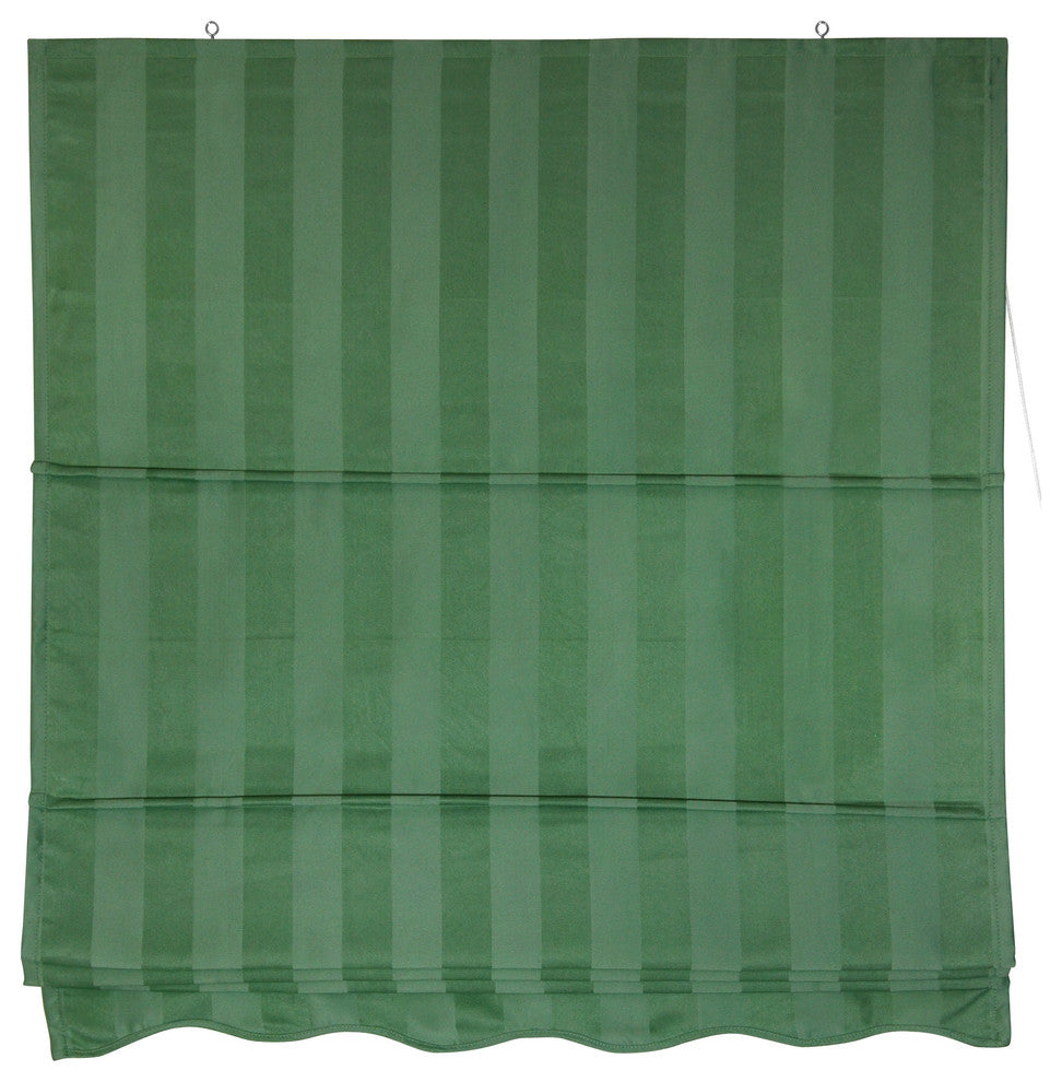 Striped Roman Shades, Green, 72"x72"