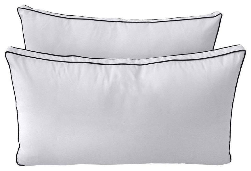 |COVER ONLY| Outdoor Style 2 Crib Contrast Trim Bolster Back Pillow Cover AD105