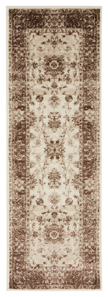 Unique Loom Cream Lincoln Rushmore 2' 0 x 6' 0 Runner Rug