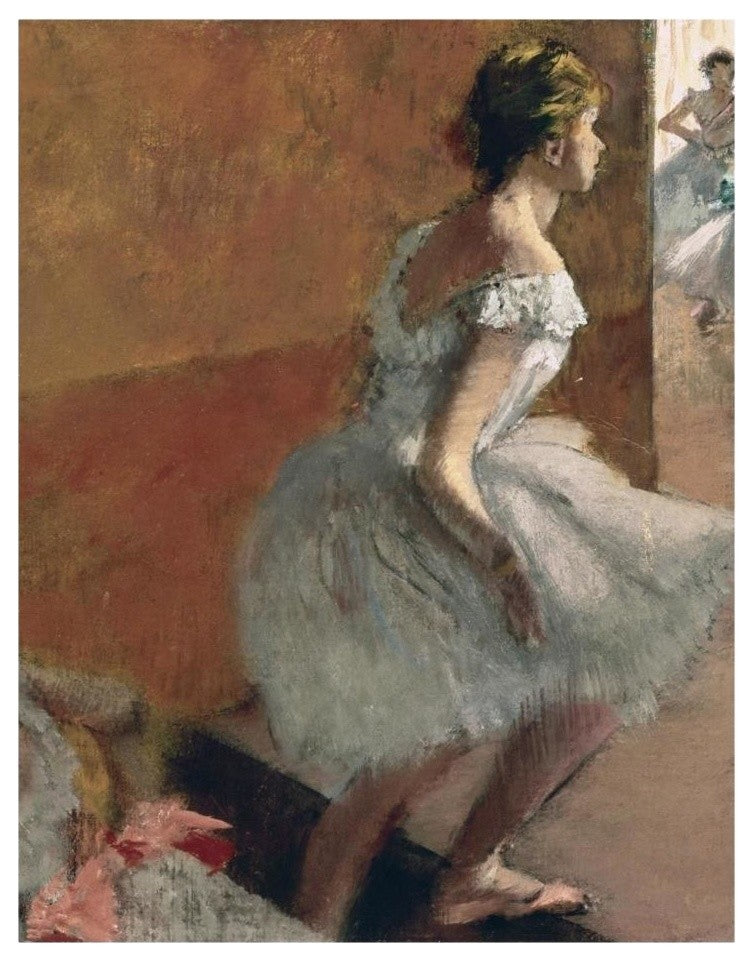 "Danseuses Montant Un Escalier (center)" Paper Print by Edgar Degas, 26"x34"
