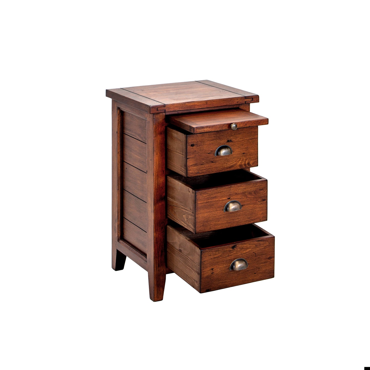 Irish Coast 3-Drawer Nightstand, Brown