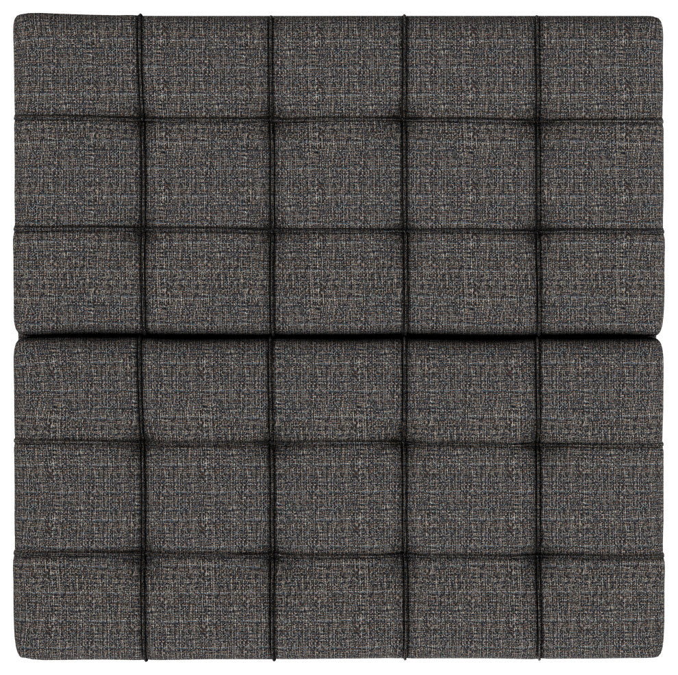 Harrison Large Square Coffee Table Storage Ottoman, Ebony