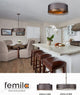 2 Light Industrial Ceiling Light Fixture, Farmhouse, Flush Mount