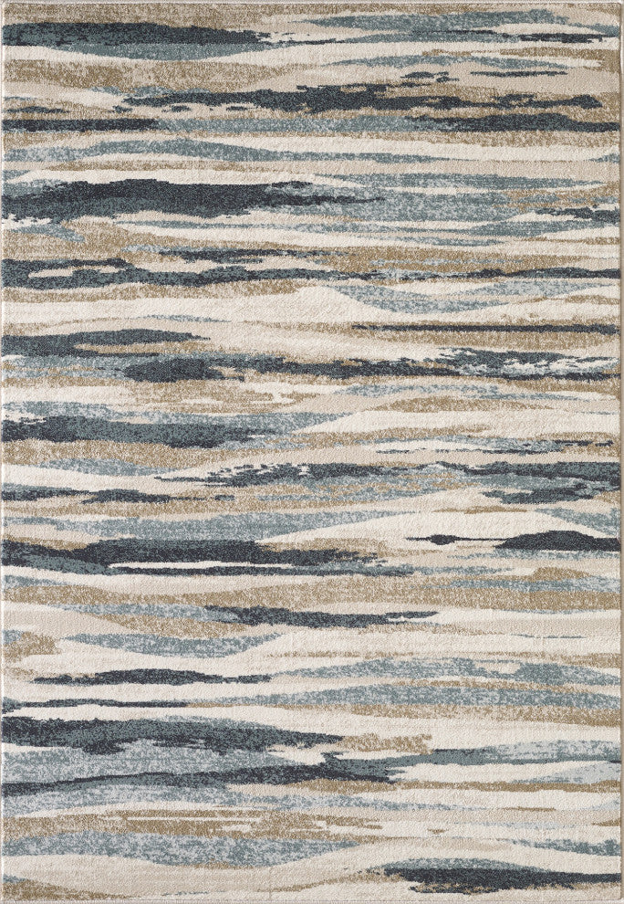 Avalon Ivory/Blue Landscapes Area Rug, 5'3 X 7'7