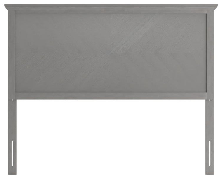 Fiona Herring Bone Wooden Adj. Headboard for Metal Bed Frames,Gray Wash-Full