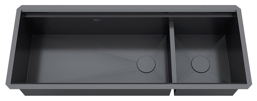 48in. Galaxy Black Undermount Single Bowl Stainless Steel Kitchen Sink Combo