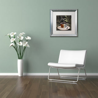 Color Bakery 'Afrikan Coffee IV' Art, Silver Frame, White Matte, 16"x16"