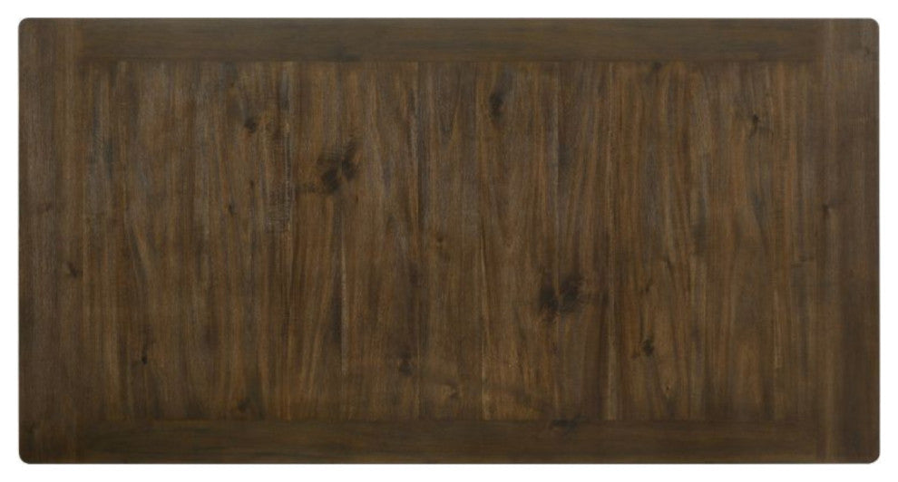 Cream and Weathered Oak Dining Table With Storage Drawers and Classic Style