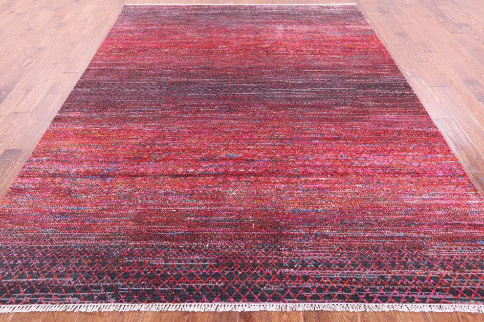 Savannah Grass Hand-Knotted Wool & Silk Rug 8' 1" X 9' 11" - Q15970