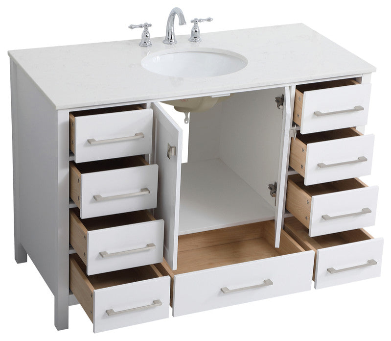 Isabel White 48" Single Sink Bathroom Vanity