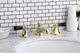 Kingston Brass Widespread Bathroom Faucet With Brass Pop-Up, Polished Brass