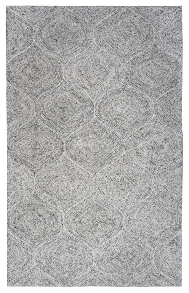 Rizzy Home Brindleton BR363A Gray Trellis Area Rug, Rectangular 5'x8'
