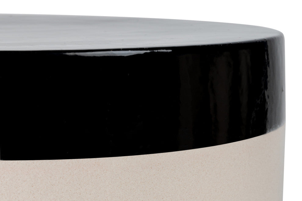 Provenance Serenity Grazed Side Table 20", Jet Top, Sand Base