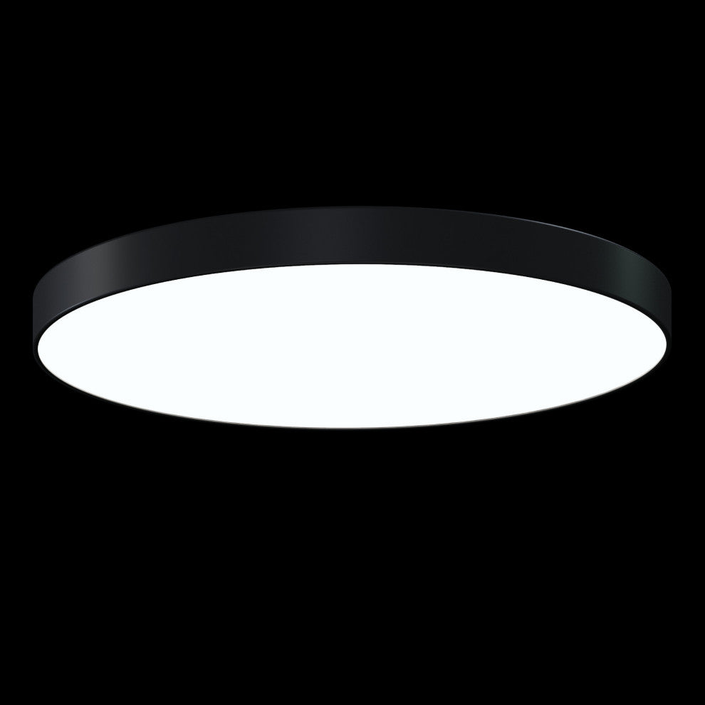 Sonneman 3748-30-30 Pi 30"W LED Flush Mount Drum Ceiling Fixture - Satin Black