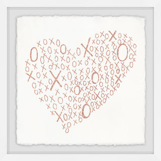 "XO LOVE" Framed Painting Print, 32"x32"