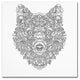 Filippo Cardu 'Blooming Wolf' Canvas Art, 14 X 14