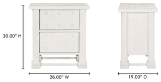 Clement Nightstand Whitewashed
