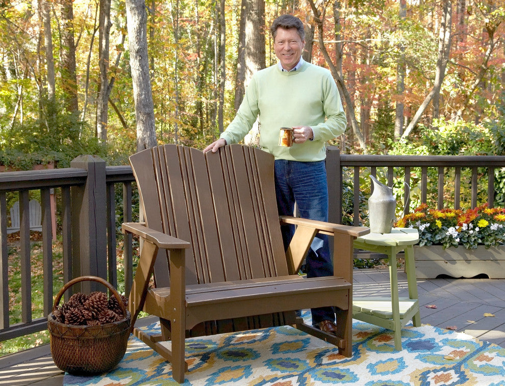 Carolina Preserves Settee, Forest Green Wash