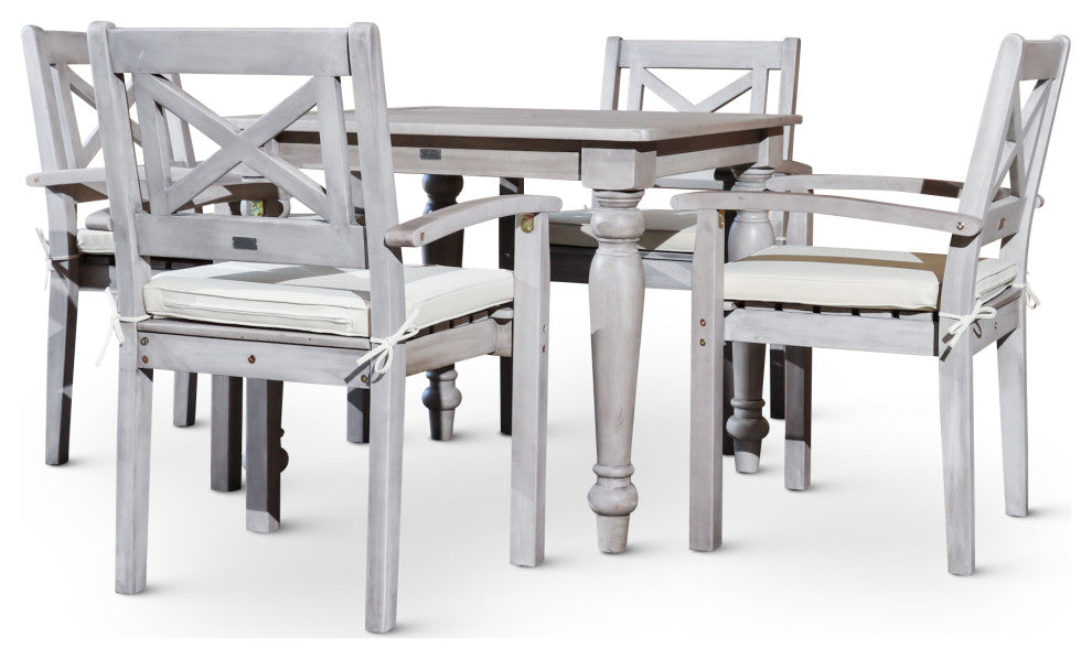DTY Outdoor Living Castlewood Canyon Dining Set, 5-Piece Square Dining Set