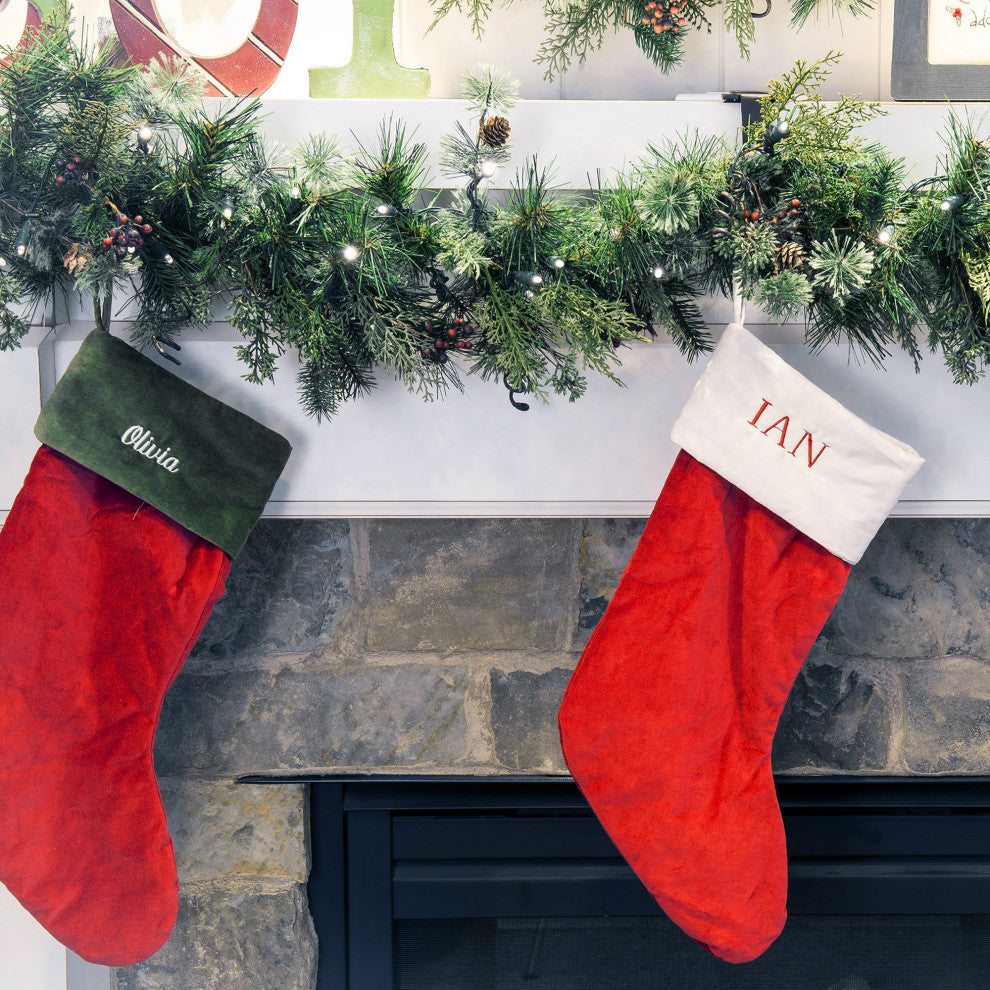 Garland and Christmas Stocking Holder, Black, 2 Pack