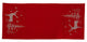 Deer In Snowing Forest Double layer 16 by 36-Inch Christmas Table Runner, Red