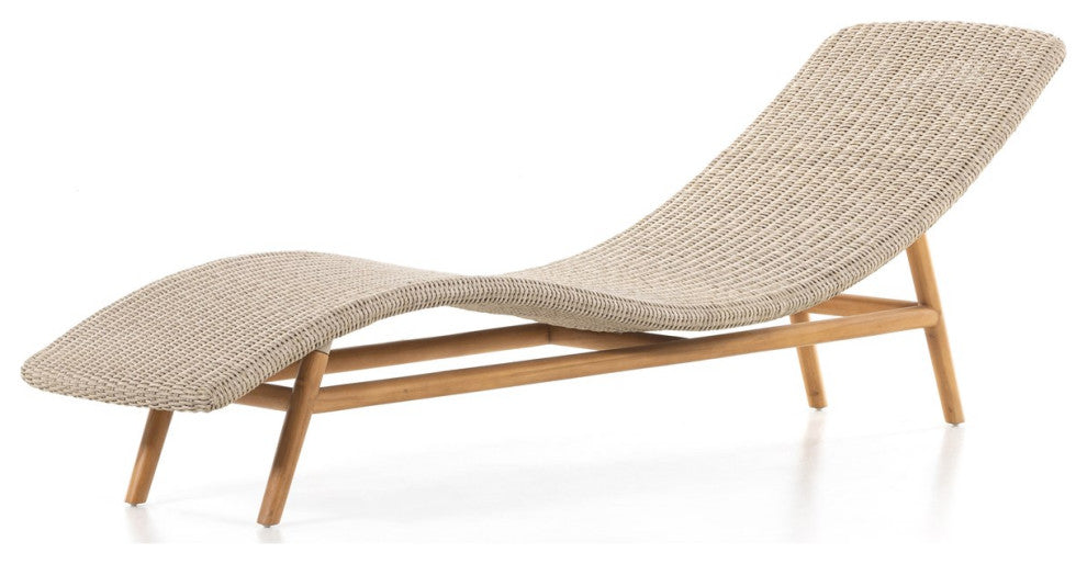 Portia Outdoor Chaise Lounge-White