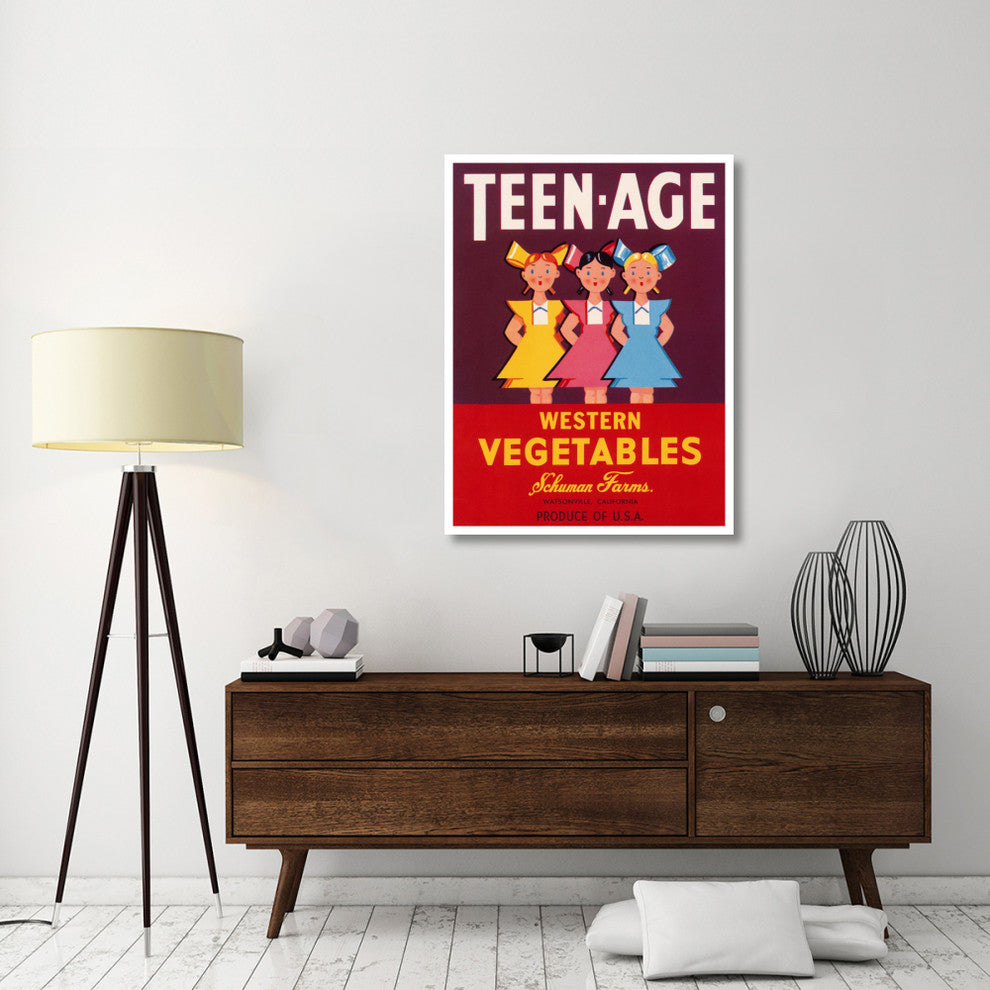 "Teen - Age Western Vegetables" Digital Paper Print by Retrolabel, 35"x46"