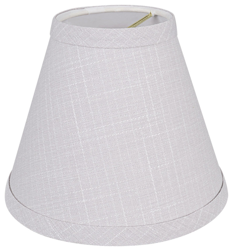 Aspen Creative 32125-9 Hardback Empire Clip-On Lamp Shade, Light Grey 3"x6"x 5"