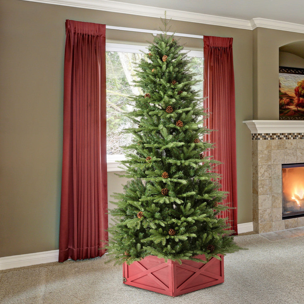 6' Pre-Lit Green Fir Artificial Christmas Tree With Lights