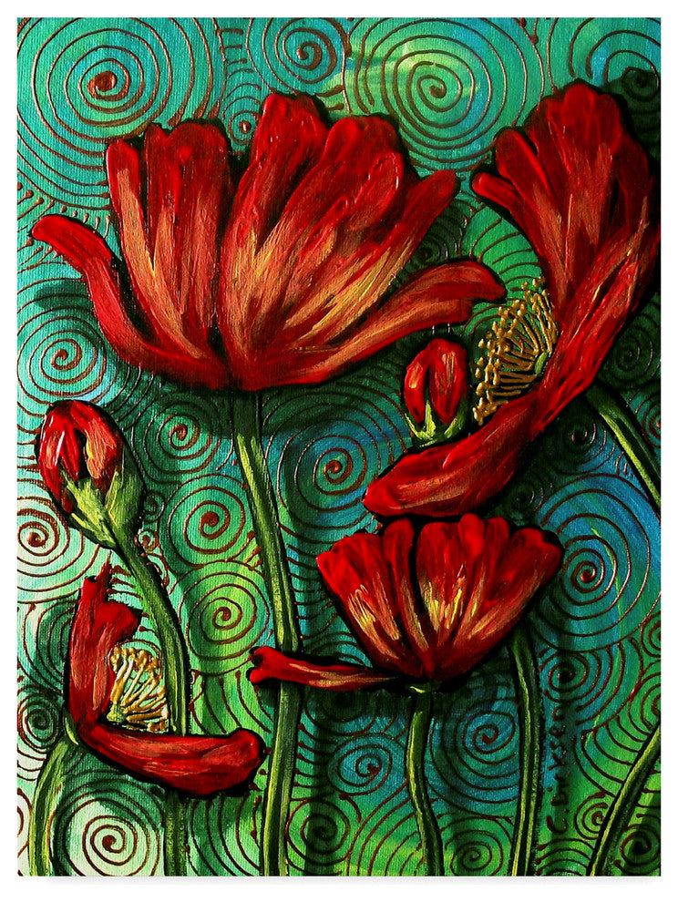Cherie Roe Dirksen ''Red Poppies 1'' Canvas Art, 18"x24"