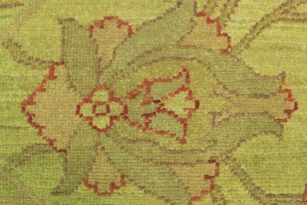 Overdyed Chobi Yusuf Green/Rust Rug, 8'4x9'4
