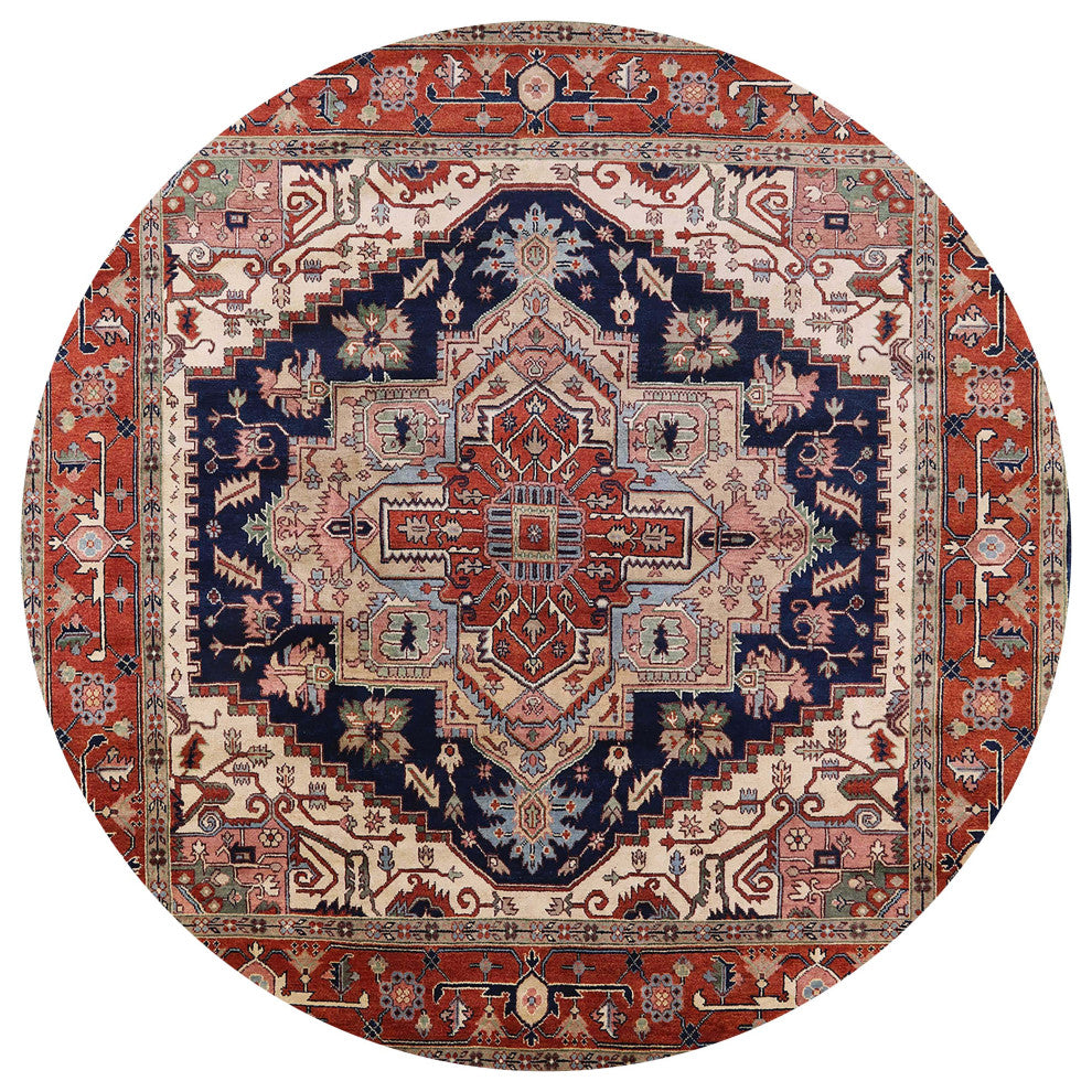 Ahgly Company Indoor Round Mid-Century Modern Area Rugs, 5' Round