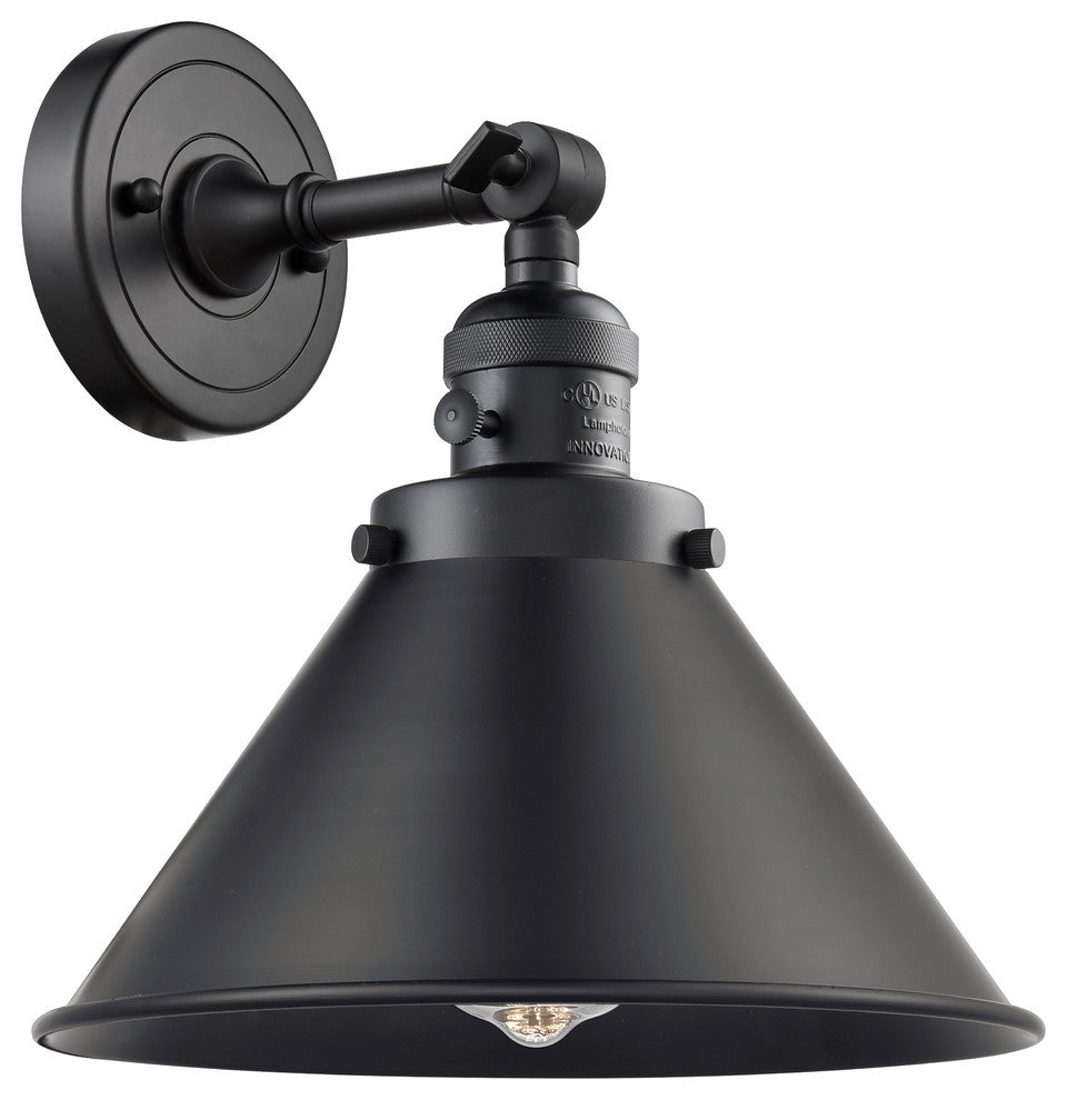 Briarcliff 1-Light LED Sconce, Matte Black, Shade: Matte Black