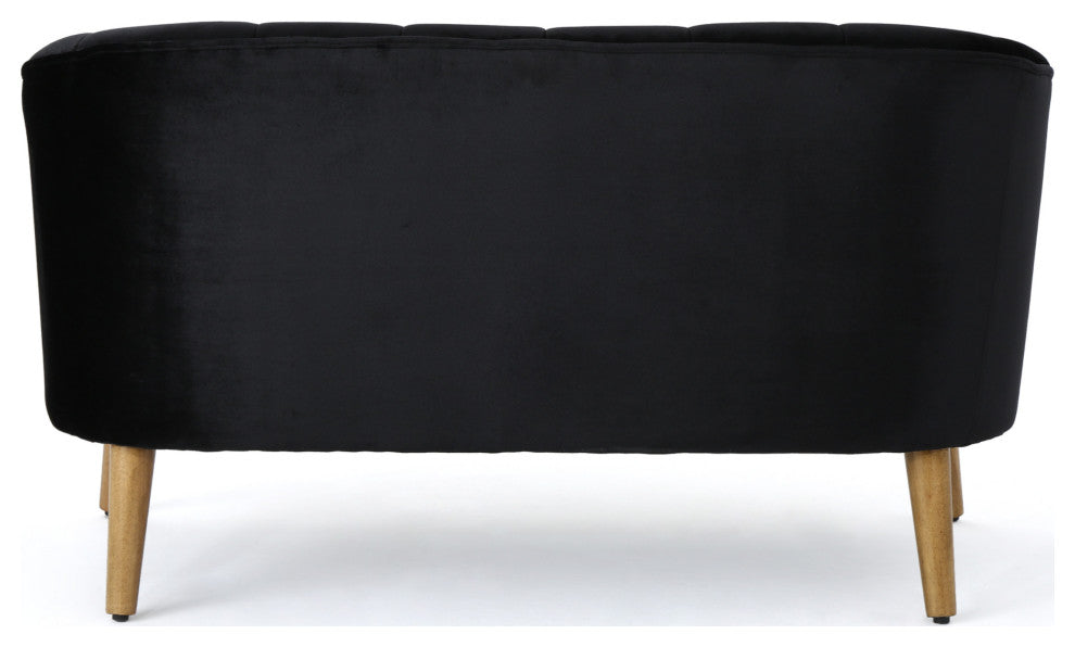GDF Studio Scarlett Modern New Velvet Sofa, Black