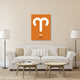 "Aries Zodiac Sign White on Orange" Fine Art Print