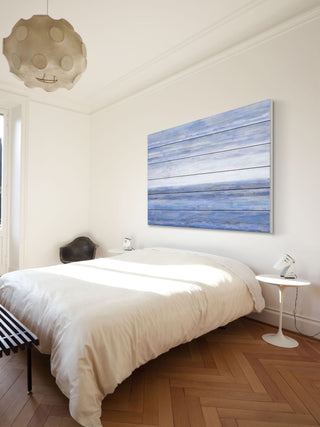 "The Ocean" Print on White Wood, 60"x40"