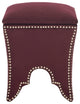 Safavieh Deidra Ottoman, Bordeaux, Silver, Fabric