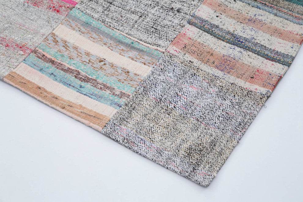 Rug N Carpet - Handmade Anatolian 7' 0'' x 9' 11'' Rustic Patchwork Kilim Rug