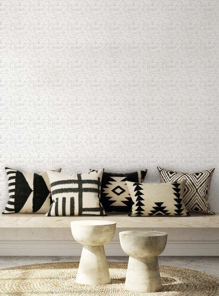 Crosshatch Peel and Stick Vinyl Wallpaper, Gray, 24"x108"