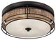 Quoizel MCLG1616RC Three Light Flush Mount Laguna Renaissance Copper