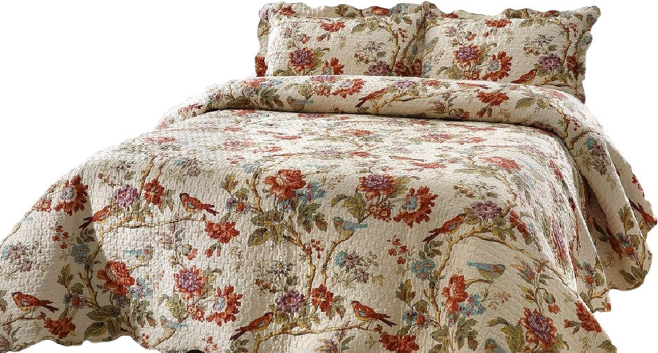 Patch Magic Finch Orchard 4 Piece Quilt Set, King