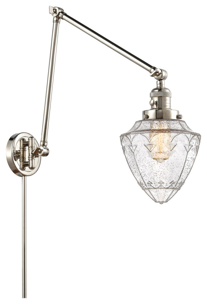 Innovations 238-PN-G664-7-LED 1 Light Swing Arm, Switch, Polished Nickel