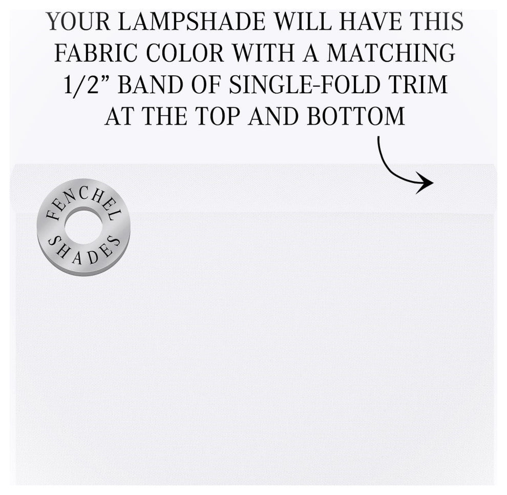 FenchelShades Drum Lampshade 12"x12"x15", Linen White