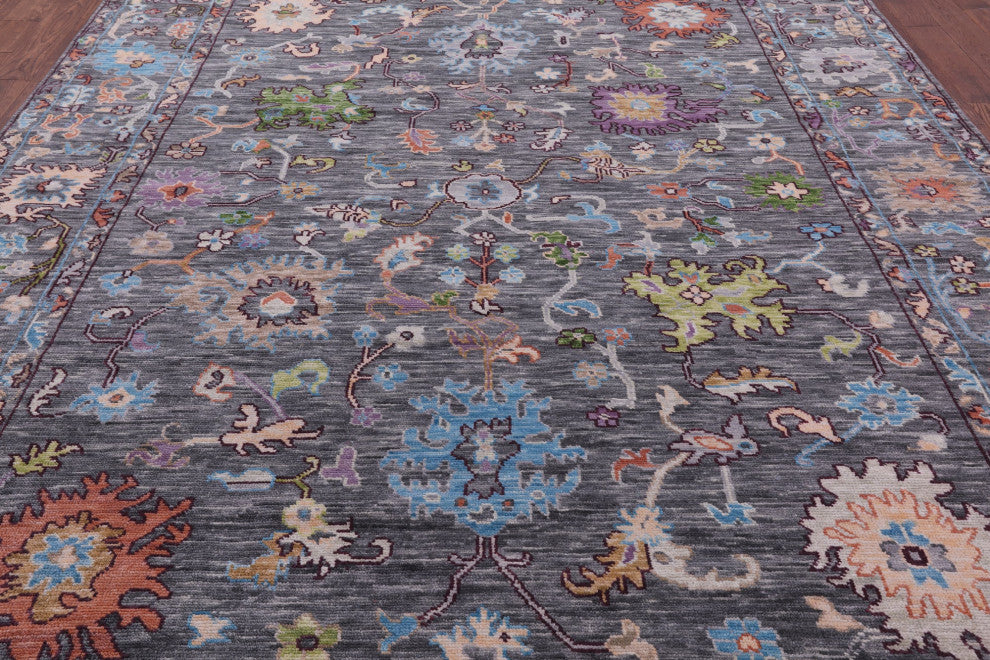 Handmade Turkish Oushak Wool Rug 9' 4" X 12' 0" - Q15689