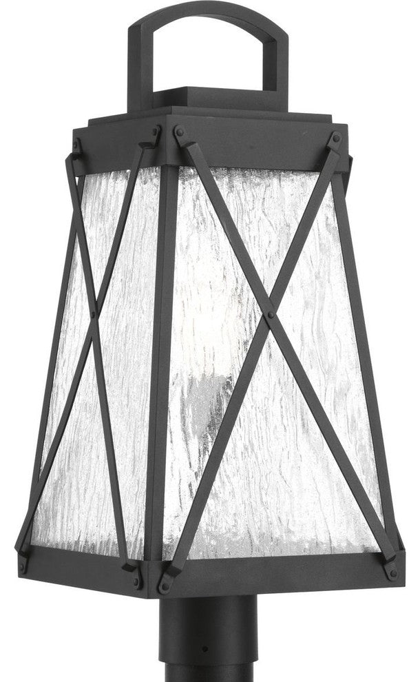 Progress Lighting Creighton 1-Light, Black Post Lantern