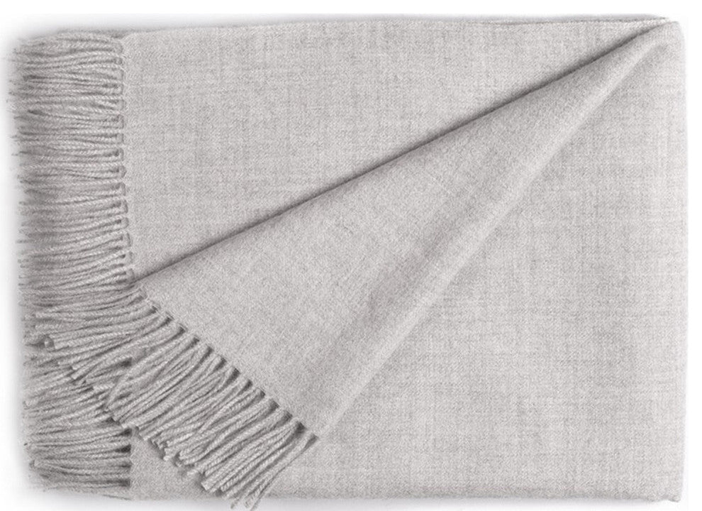 Baby Alpaca Throw Blankets, Gray